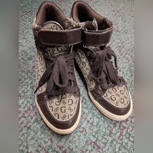 Guess High Top Brown Sneakers